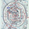 縄張図片手に廻る日本で唯一の円郭式城郭　田中城　三之丸土塁　三之丸堀