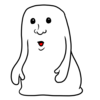 白くてかわいいオバケ のイラスト