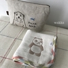オーダー、しろくまポーチとふわふわハンカチ
