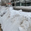 雪の壁の向こうに札幌時計台が！今年は本当に雪が多いです