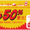 d払いで50％還元キャンペーン実施中！！