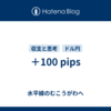 ＋100 pips