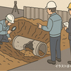 土浦市で市道が陥没　老朽配管の破損が発端に