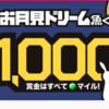 【ポイ活　トリマ】お月見ドリーム魚くじ　１０００万マイル
