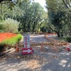 名城公園北園の暫定ランニングコースの整備はじまる。