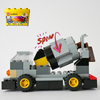 レゴ：ミキサー車の作り方 LEGOクラシック10698だけで作ったよ (オリジナル説明書)　コンクリートミキサートラック、はたらくくるま