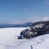 朝から吹雪き