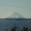 春雪の富士山