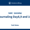 journaling Day8,9 and 10