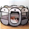 犬・猫用　ペットテント犬小屋八角形フェンス　子犬シェルター　屋外で使いやすい操作　大型犬ケージ猫フェンス