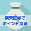 楽天証券でポイント投資。実績公開