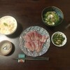 ハマチのお刺身とたけのこご飯