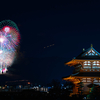 奈良県の絶景スポット。奈良公園若草山の山焼き