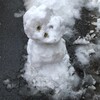 3月の雪で作った雪だるま