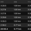 閾値走(設定3:29/km)と10月走行距離