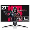 KOORUI 27インチ ゲーミングモニター 27E1QA QHD 2560×1440/VA非光沢/144Hz/1ms/FreeSync対応/G-SYNC対応/傾き調節 ゲーム モニター HDMI X2,DisplayPort ゲーミング ディスプレイ