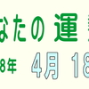 2018年 4月 18日 あなたの運勢