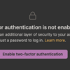 Github two-factor auth