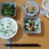 季節をエンドウ豆ご飯で頂きました。