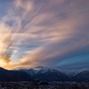 寒空の夕景（長野県大町市）