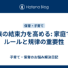 家族の結束力を高める: 家庭でのルールと規律の重要性