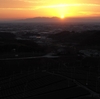 夕暮れの八女中央大茶園