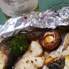 タラのホイル焼きと南アフリカの白
