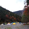 ［紅葉のテント泊登山⑤@甲斐駒ヶ岳・仙丈ヶ岳（北沢峠テント泊）］2022.10.12-13　初めてのテント泊にもおすすめ。北沢峠の長衛小屋テント場😌