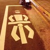 道路のバイク待機ゾーン