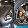 日産R35GT-Rの純正ハイパーガンメタホイールのキズ修理3本も車に付けたまま直す佐藤企画