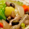 根菜と豆のスープ　