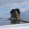 来年は撮り行きたい「雪景色の見附島」