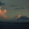 夕焼け雲と富士山