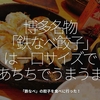 424食目「博多名物『鉄なべ餃子』は一口サイズであちちでうまうま」鉄なべの餃子を食べに行った！