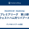 プレミアリーグ　第13節　ウェストハム対リバプール