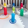【おうち遊び】100円ショップセリアの輪投げが使える！ピンはペットボトルでDIY