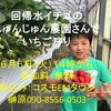 ６月６日（火）２時から、回帰水イチゴのイチゴ狩り。希望者はご連絡ください。