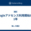 Googleアドセンス利用開始から1年