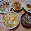 親子丼＆ハムカツの晩御飯