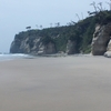 ささき浜　砂浜と波打ち際の風景