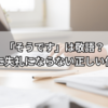 「そうです」は敬語？上司に失礼にならない正しい使い方と丁寧な言い換え