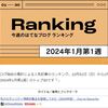 はてなブログランキング1位（多謝）