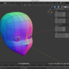 Blender　下書き用の頭部モデル作った