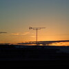朝焼けのテレビアンテナ