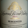 Morgenster Lourens River Valley Stellenbosch 2003