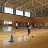 たてわり班競技の練習がんばっています