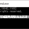 コマンドプロンプトでテキストをコピーしたい