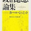 '13読書日記37冊目　『政治思想論集』カール・シュミット