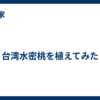 台湾水密桃を植えてみた