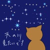 お題絵日記「願いを叶えてくれるお星さまを見るのが願い」